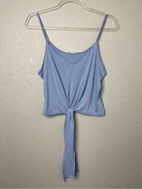 Lush Light Blue Front-Tie Spaghetti Strap Cami Size M